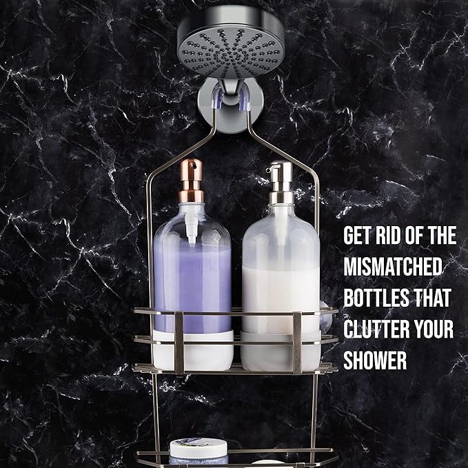 32 oz Glass Pump Bottle Rustproof Stainless Steel Pump, and Lids. Modern - Image 7