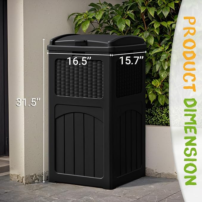 YESHOMY 4 Pack Outdoor Trash Can - Image 7