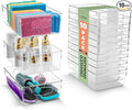 Sorbus Large Clear Plastic Storage Bins, 10 Pack Clear Organizer Bins by Sorbus