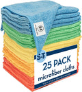 S&T INC. 25 Pack Microfiber Cleaning Cloth, Bulk Towels by STINC
