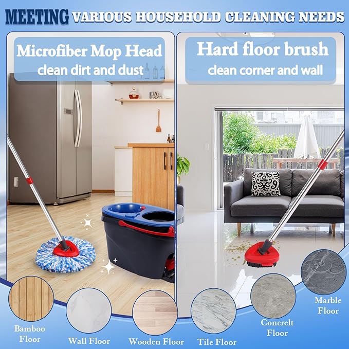 4 Pack Spin Mop Replacements Head Compatible - Image 4