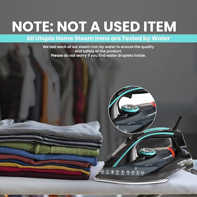 Utopia Home Steam Iron for Clothes - Image 6