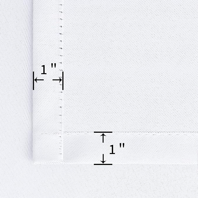 BGment Rod Pocket White Curtains 40 Inches Length - Image 7