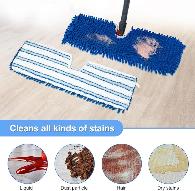 4 Pack Mop Heads Replacements for Ocedar Dual-Action Microfiber Flip Mop - Image 5