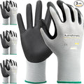 3-Paris XL Work Gloves for Men and Women, Nitrile Coated Safety Protective by KEBADA