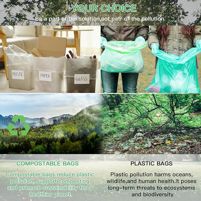 Biodegradable Trash Bags 13 Gallon Tall Kitchen - Image 5