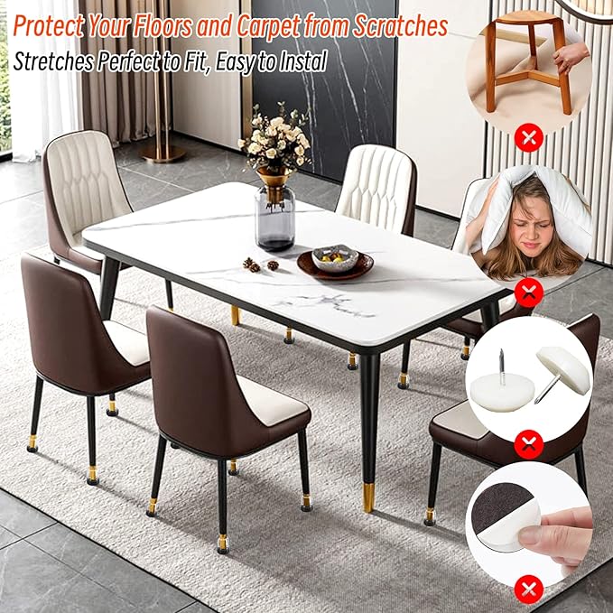 Ezprotekt 24 Pcs Extra Small Clear Chair Leg Sliders - Image 5
