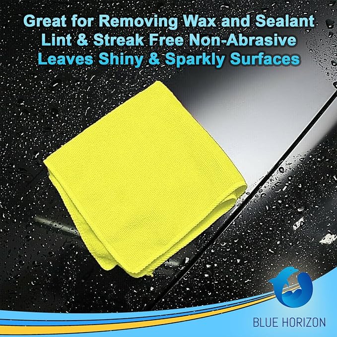 Blue Horizon Microfiber Cleaning Towels, Ultra Soft Plush Washcloth, Household - Image 7