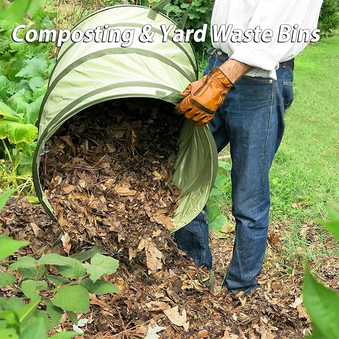 YUDI & GARDEN 45 Gallon Collapsible Garden Bag｜Collapsible Trash Can｜Camping - Image 6
