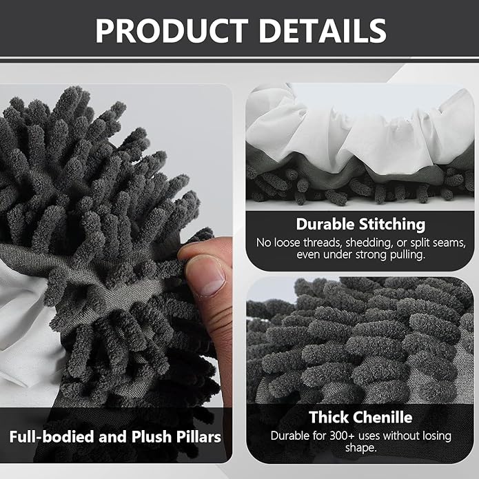 Mop Slippers Socks Floor Cleaning, Microfiber Shoe Covers dust Washable Reusable - Image 3