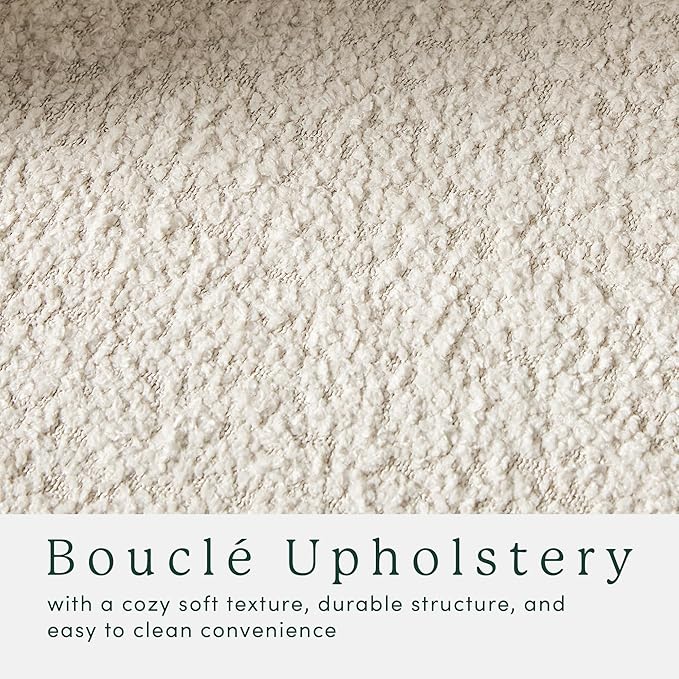Walker Edison Linley Contemporary Large Storage Bouclé Ottoman - Image 4