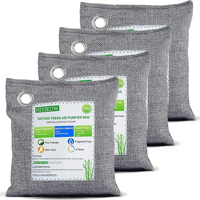 NIYIKOW Charcoal Bags Odor Absorber, Nature Fresh Bamboo Charcoal Air Purifying by Unknown