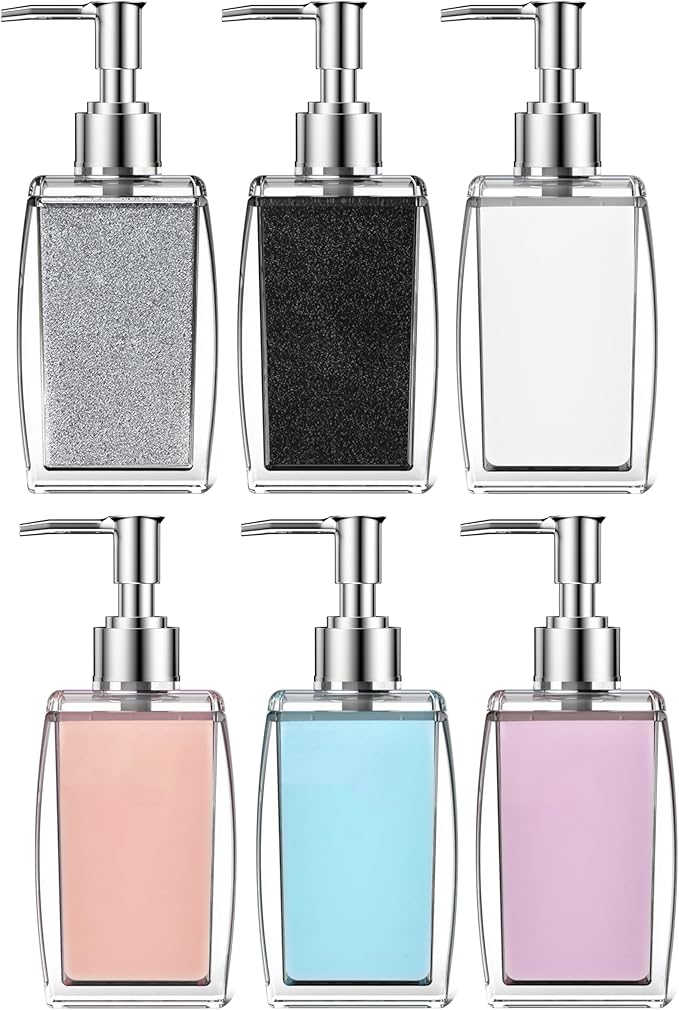 Navy Blue Soap Dispenser with Refillable Plastic Pump - Image 2