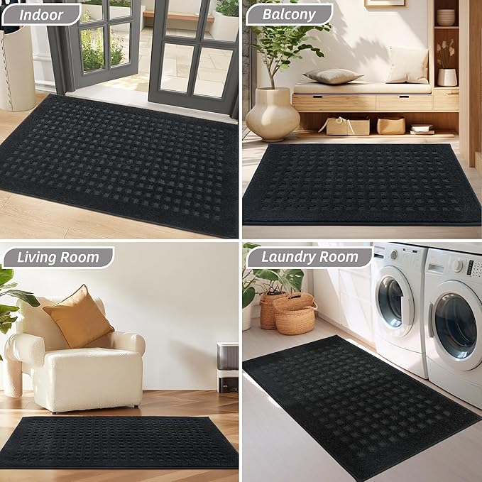 BEQHAUSE Waffle Door Mats Indoor 20"x32", Dog Mat - Image 8