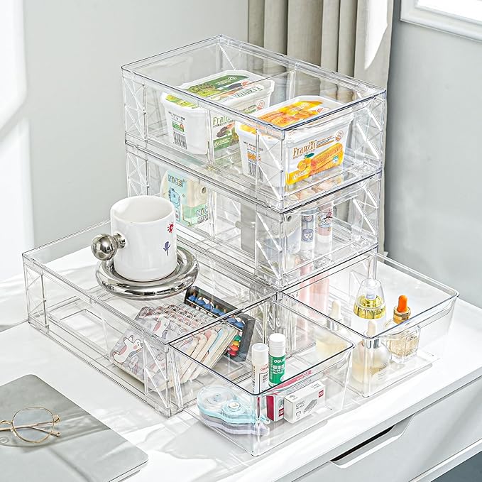 Plastic Drawers Storage, Acrylic Storage Bins - Image 6