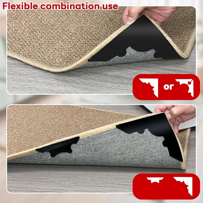 Rug Non Slip Grippers, Reusable Rug Tape Pads - Image 4