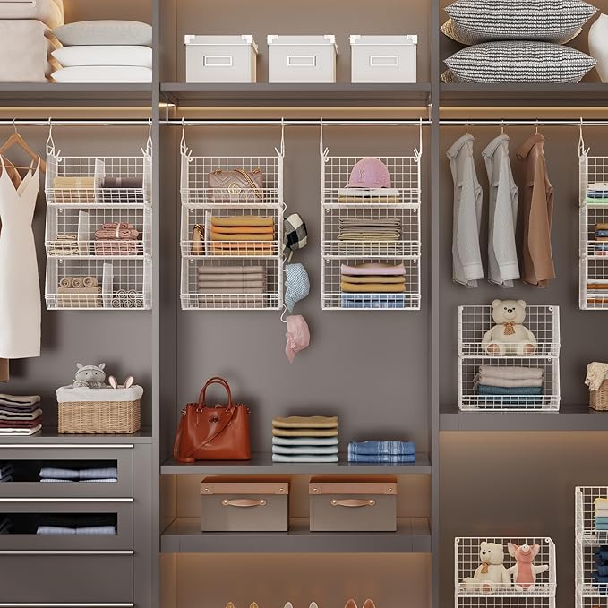 3 Tier Extra Large Closet Hanging Shelves - Image 8