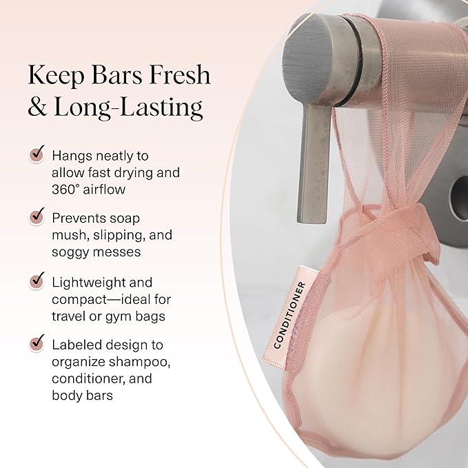 Kitsch Bar Soap Saver Bag – Patented Mesh Bag Soap Holder - Image 3