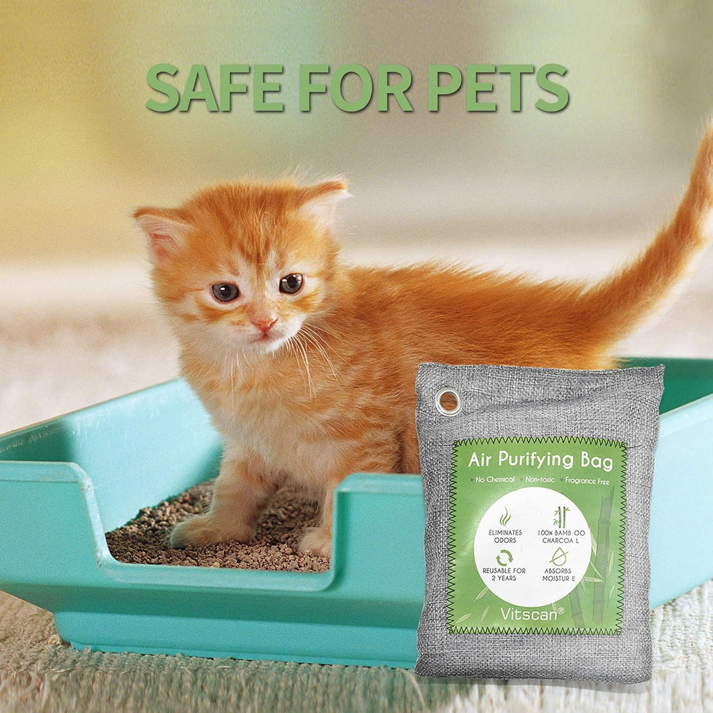 Bamboo Charcoal Air Purifying Bag, Activated Charcoal Odor Absorber
