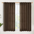 YoungsTex Brown Linen Curtains 48 Inches Long by YoungsTex
