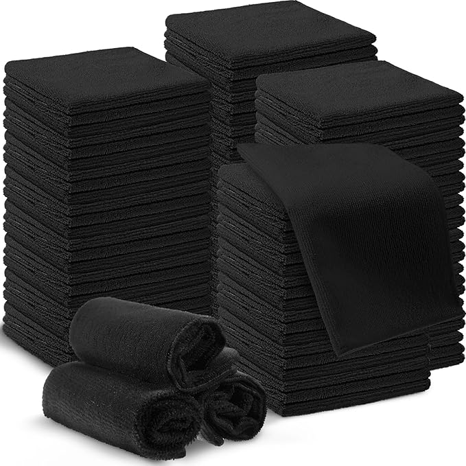 200 Pieces Microfiber Cleaning Cloths Bulk Absorbent Microfiber Towels Reusable by Macarrie