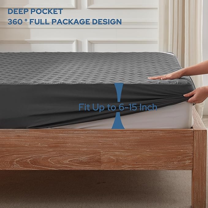 BEDLORE Waterproof Mattress Protector, Noiseless Full Size Mattress Pad - Image 4