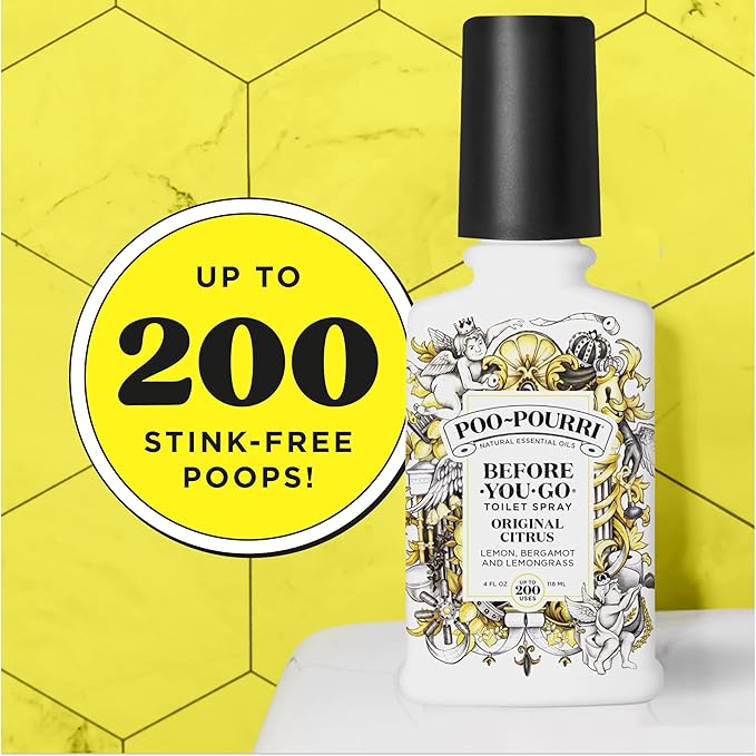 Poo-Pourri Before-You-Go Toilet Spray, Original Citrus, 4 Fl Oz, Bathroom Odor - Image 8