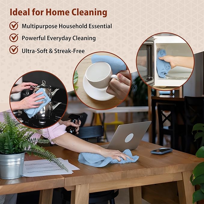 H4N Microfiber Cleaning Cloth Roll, 85 Pack Micro Fiber Wash Cloths - Image 6