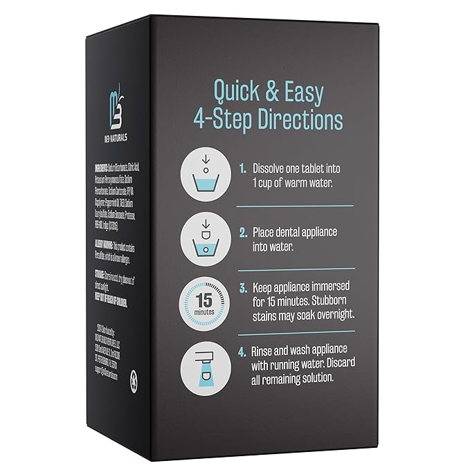 Overnight + Whitening Retainer Cleaner, Remove Stains, Discoloration, and - Image 2