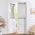 Tollpiz Short Sheer Door Curtain Closet Linen Textured Curtain Sheers Doorway by Tollpiz