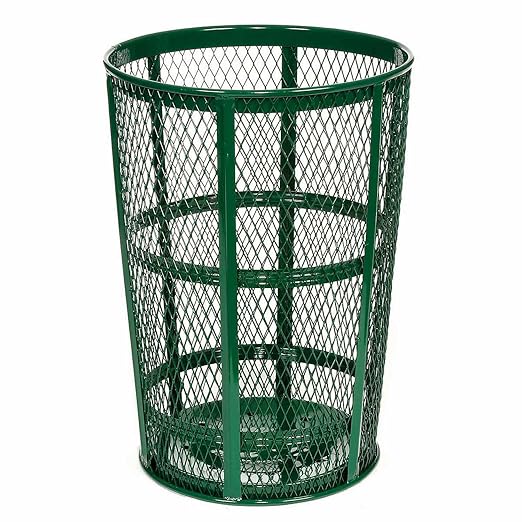 Global Industrial Outdoor Metal Trash Container, 48 Gallon by GlobalIndustrial