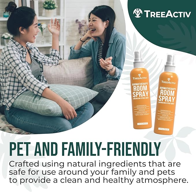 TreeActiv Aromatherapy Room Spray 4 oz, Natural Citrus Air Freshener, Essential - Image 7
