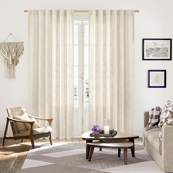 YoungsTex Linen Curtains 80 Inch Length - Image 2