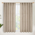 YoungsTex Dark Oatmeal Linen Curtains 45 Inch Length by YoungsTex