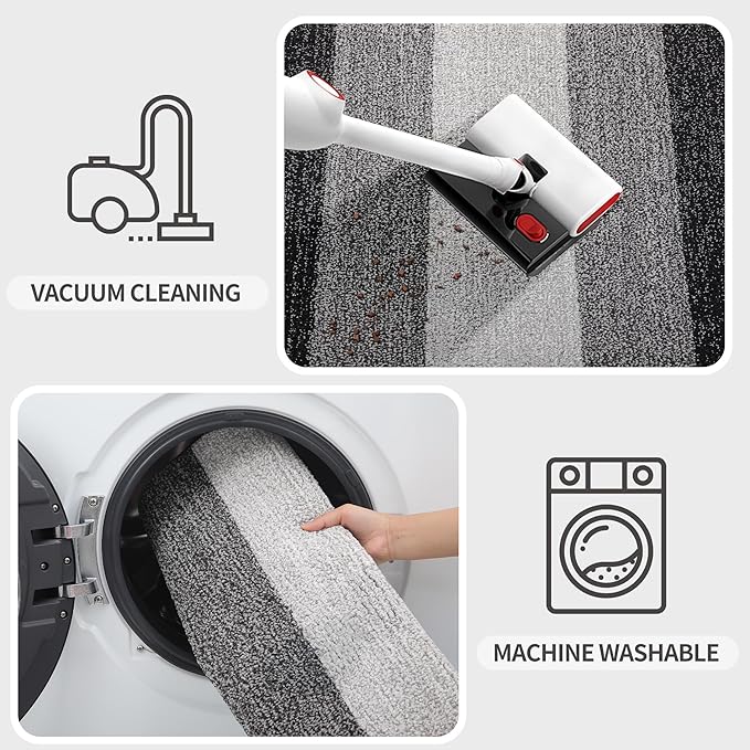 Kitinjoy Indoor Outdoor Door Mat, 48x30 Non-Slip Absorbent Dirt Trapper - Image 5