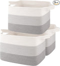 Storage Baskets for Organizing, Woven Baskets for Shelves, Rectangle Decorative by OIASKET