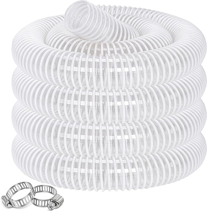 Dust Collection Hose 2 in × 20 ft Heavy Duty Clear Flexible PVC Reinforced by ZY-hosetube