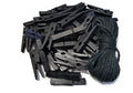 1.9 Inch Black Wooden Clothespins by Unknown
