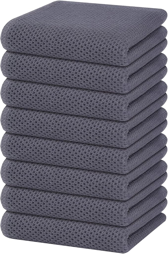 Homaxy 100% Cotton Waffle Weave Kitchen Dish Towels, Ultra Soft Absorbent Quick by Homaxy