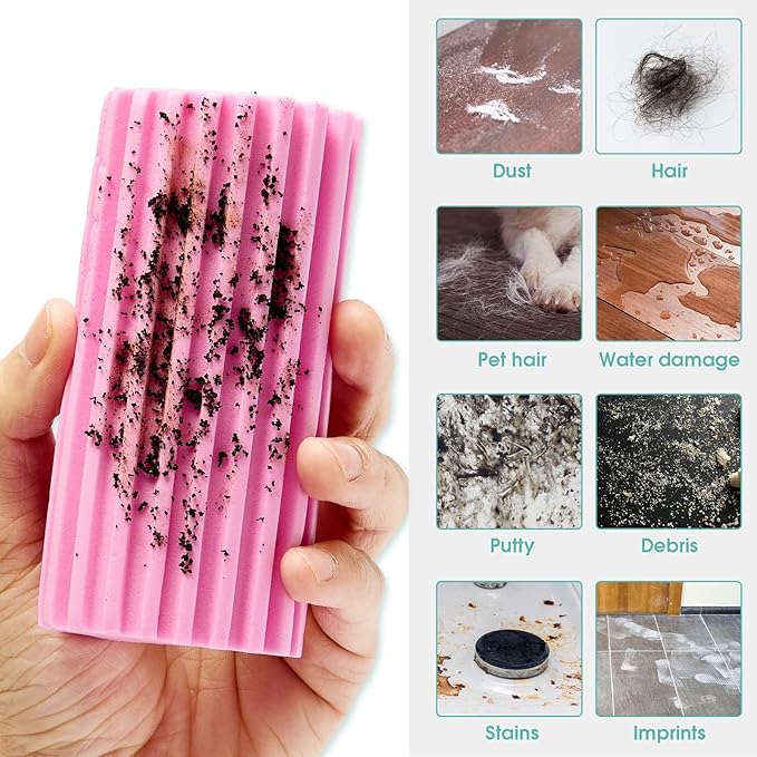 4 Pack Damp Dusting Sponge Duster, Dust Cleaning Sponge, Reusable Household - Image 3