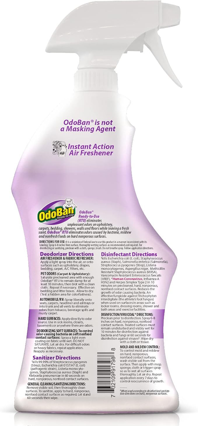 OdoBan Ready-to-Use Disinfectant and Odor Eliminator, Made in the USA, Original - Image 4