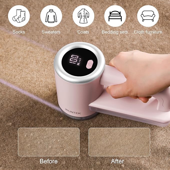 iRUNTEK Rechargeable Fabric Shaver｜3-Speed Lint Shaver - Image 2