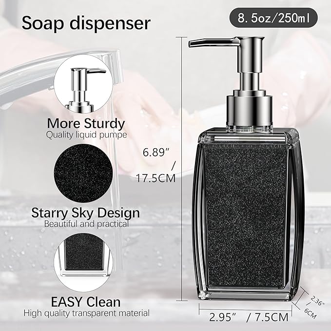 Pink Soap Dispenser with Refillable Plastic Pump - Image 7
