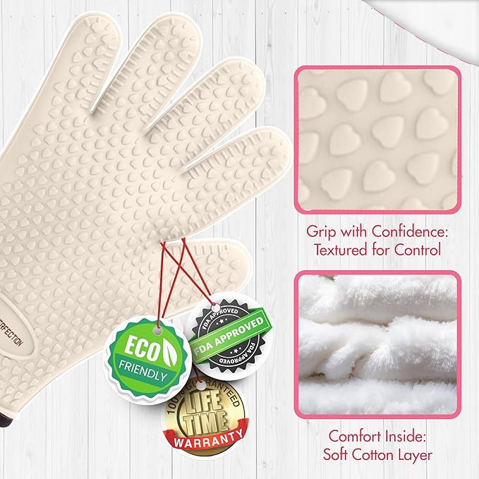 KITCHEN PERFECTION S Silicone Smoker Oven Gloves - Image 5