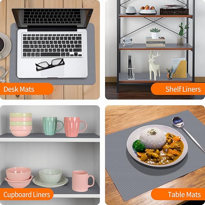 Shelf Liners for Kitchen Cabinets Non-Slip Drawer Liner Non Adhesive Cupboard - Image 6