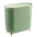 Bathroom Trash Can with Lid 3.2 Gallon Narrow Trash Can Small Plastic Trash Bin by Supteron