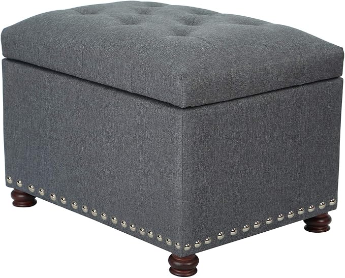 Joveco Storage Ottoman Bench Rectangular Fabric Organization Foot Rest by Joveco
