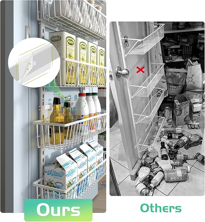 White 9-Tier Over The Door Pantry Organizer, Pantry Organization and Storage - Image 5