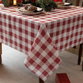 Classic Gingham Buffalo Tablecloth Fabric by Essifunia