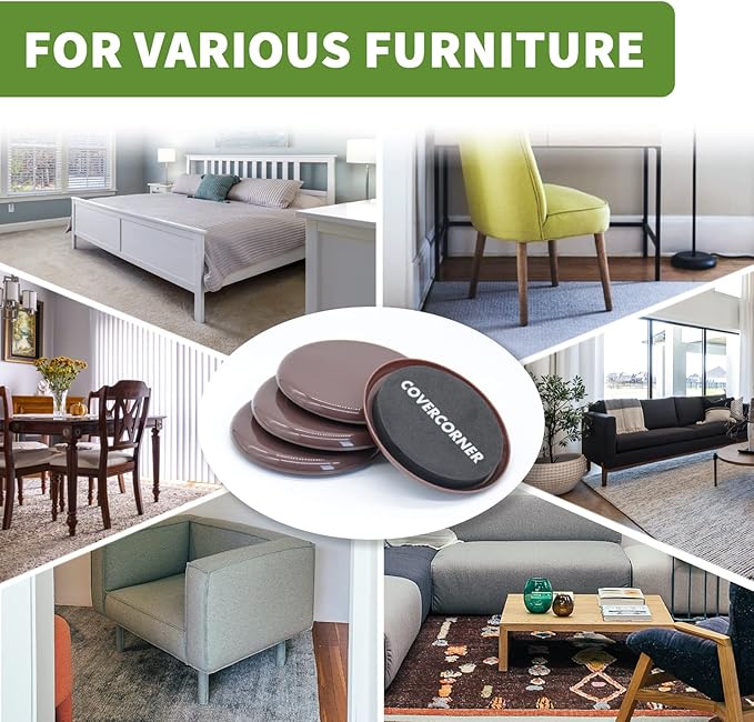 Furniture Sliders for Carpet 16 PCS - Image 6